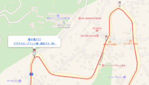 滝の湯　最寄りバス停