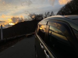 温泉帰り　夕焼け
